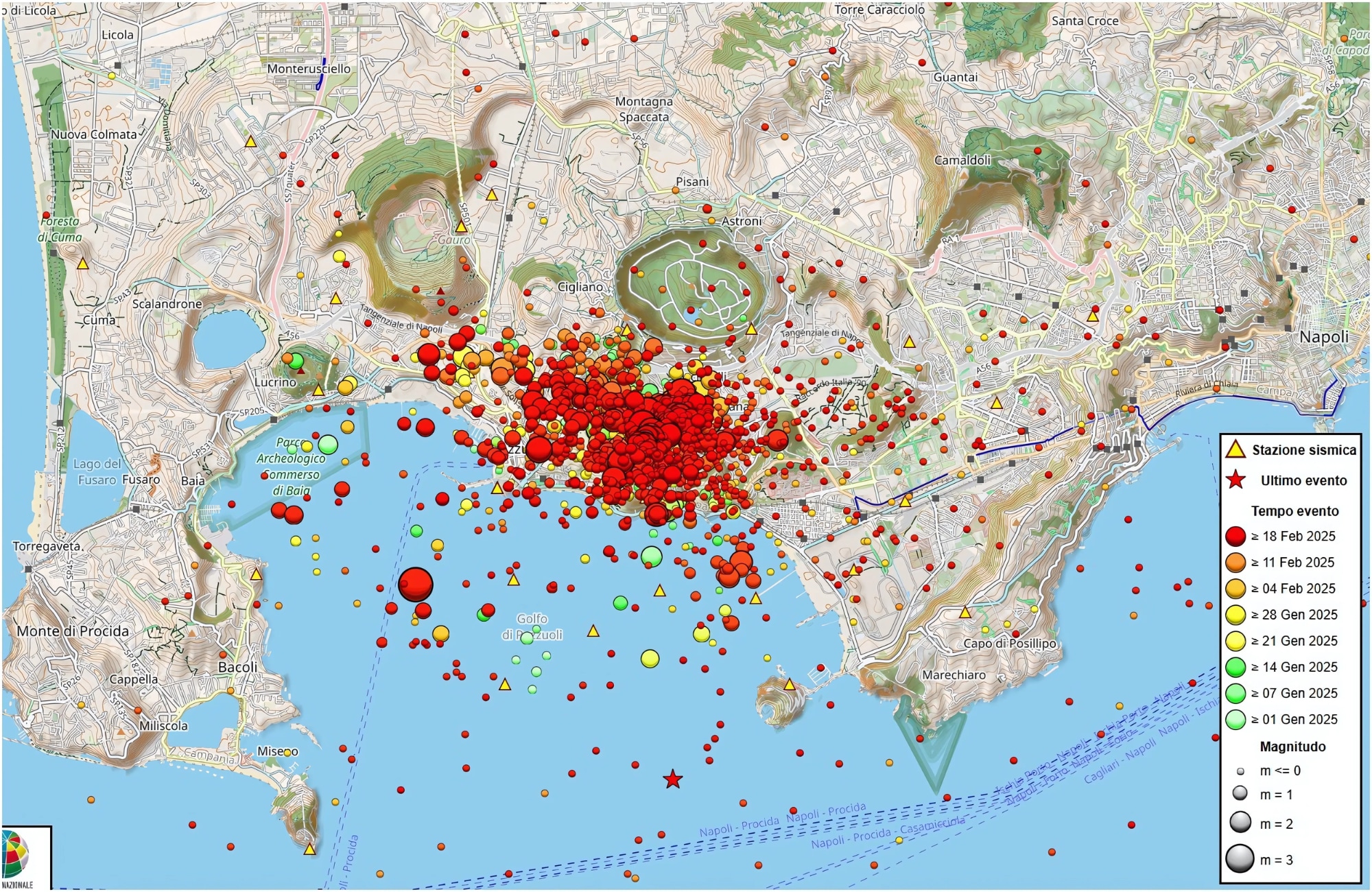 Campi Flegrei: Seismic swarm in progress, hundreds of registered earthquakes
