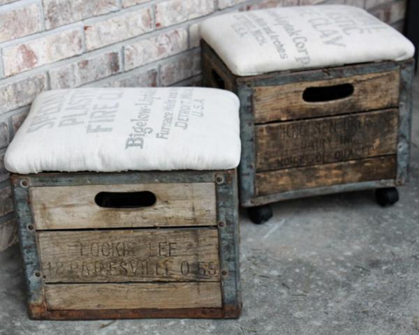 Décorez votre maison avec des boîtes recyclées - Rangement et sièges tout en un