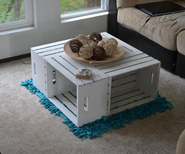 Décorez votre maison avec des boîtes recyclées - Une table pour le salon à prix cassé