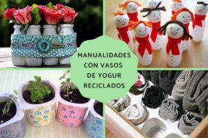 Artisanat avec des pots de yaourt recyclés
