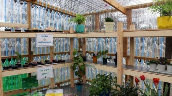 An Australian school collected more than 2,000 plastic bottles and turned them into a greenhouse to grow crops all year round - The greenhouse became a classroom to grow and experiment all year round