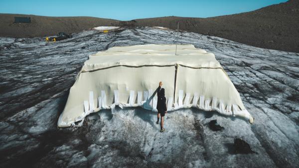 Swiss students cover a glacier with 200 m² of sheep wool and manage to reduce melting by more than 50% - Three months of trial: sheep wool manages to stop the loss of snow and ice